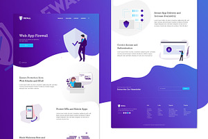 Security Services Website -WAF, a Landing Page Template by Istiak Ahmed