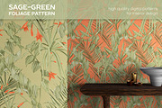 Sage-green foliage pattern, a Pattern Graphic by ANAKOTO (Thumbnail 11 of 13)