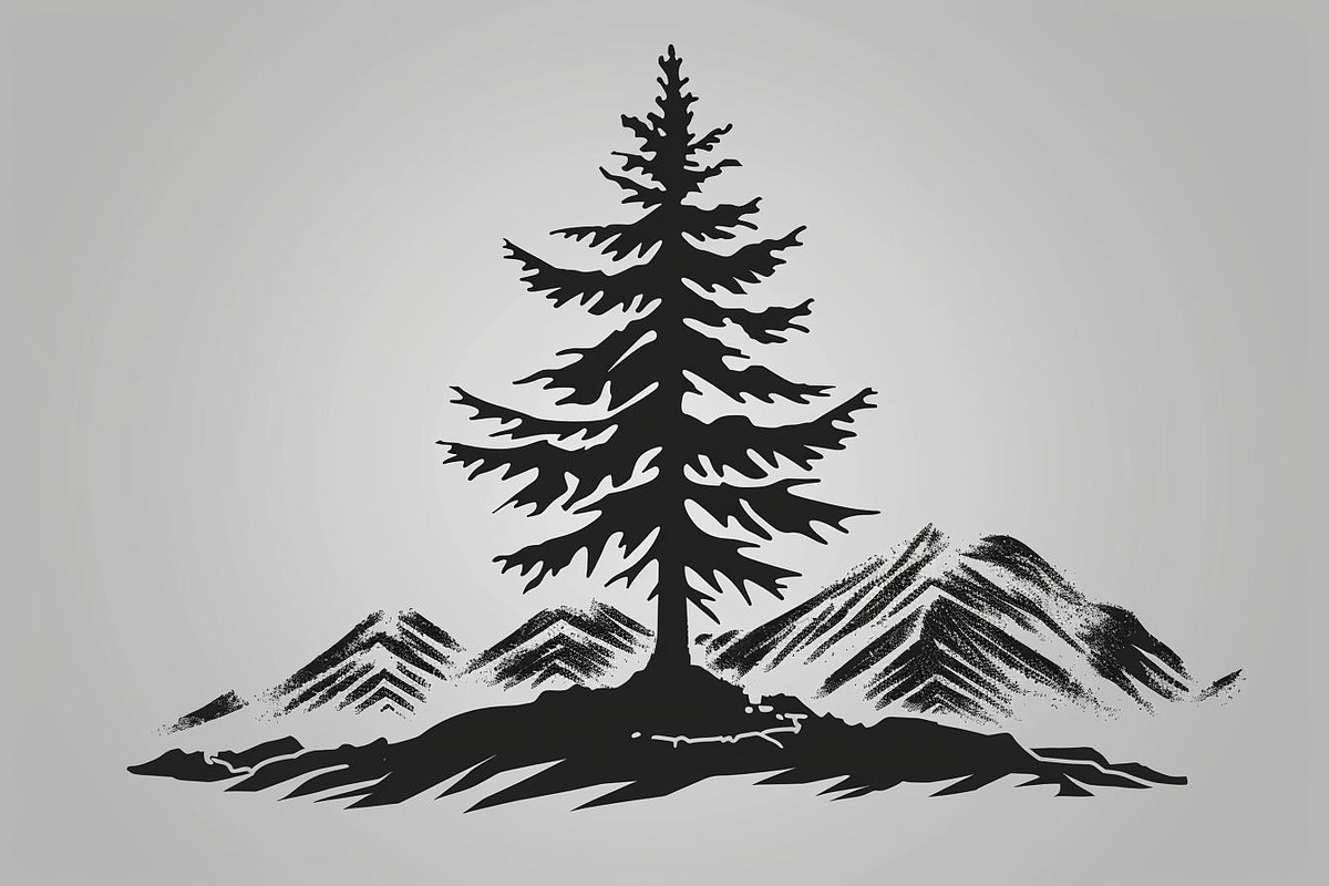 Majestic Mountain and Tree Vector Bu, a Graphic by Creativeshirt (Photo 5 of 11)