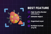 3D Cyber Security Icon Pack, an Object Graphic by Artnivora.Std (Thumbnail 3 of 4)