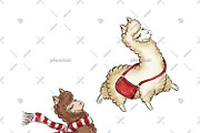 Alpaca Cliparts, an Illustration by Phantasia Design (Thumbnail 7 of 8)