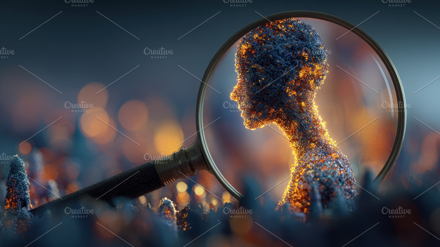 Magnifying Glass Reveals Glittering, a Photo by Pixeness Studio