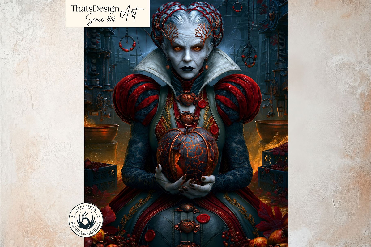 Harvest Ritual Horror Digital Paper, a Seasonal Illustration by ThatsDesignArt (Photo 6 of 15)