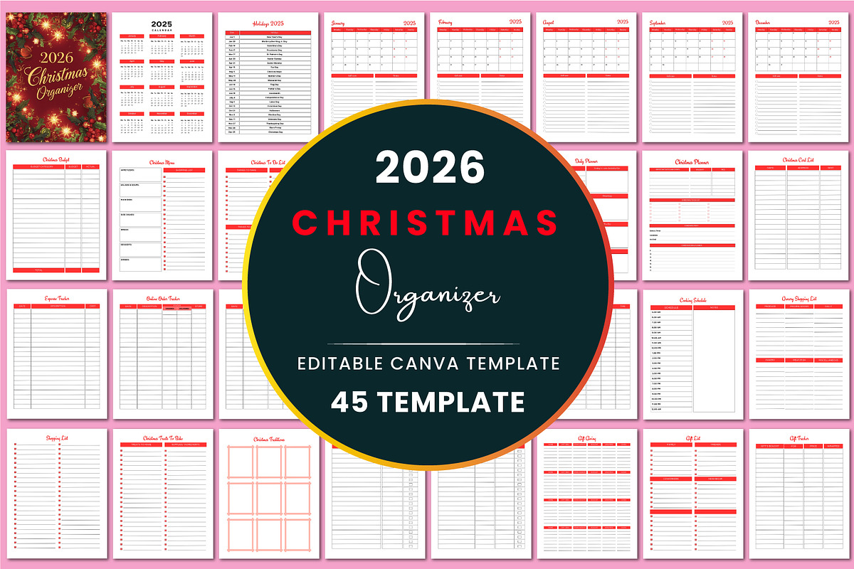 2026 Christmas Organizer, a Stationery Template by Shumaya (Photo 1 of 4)