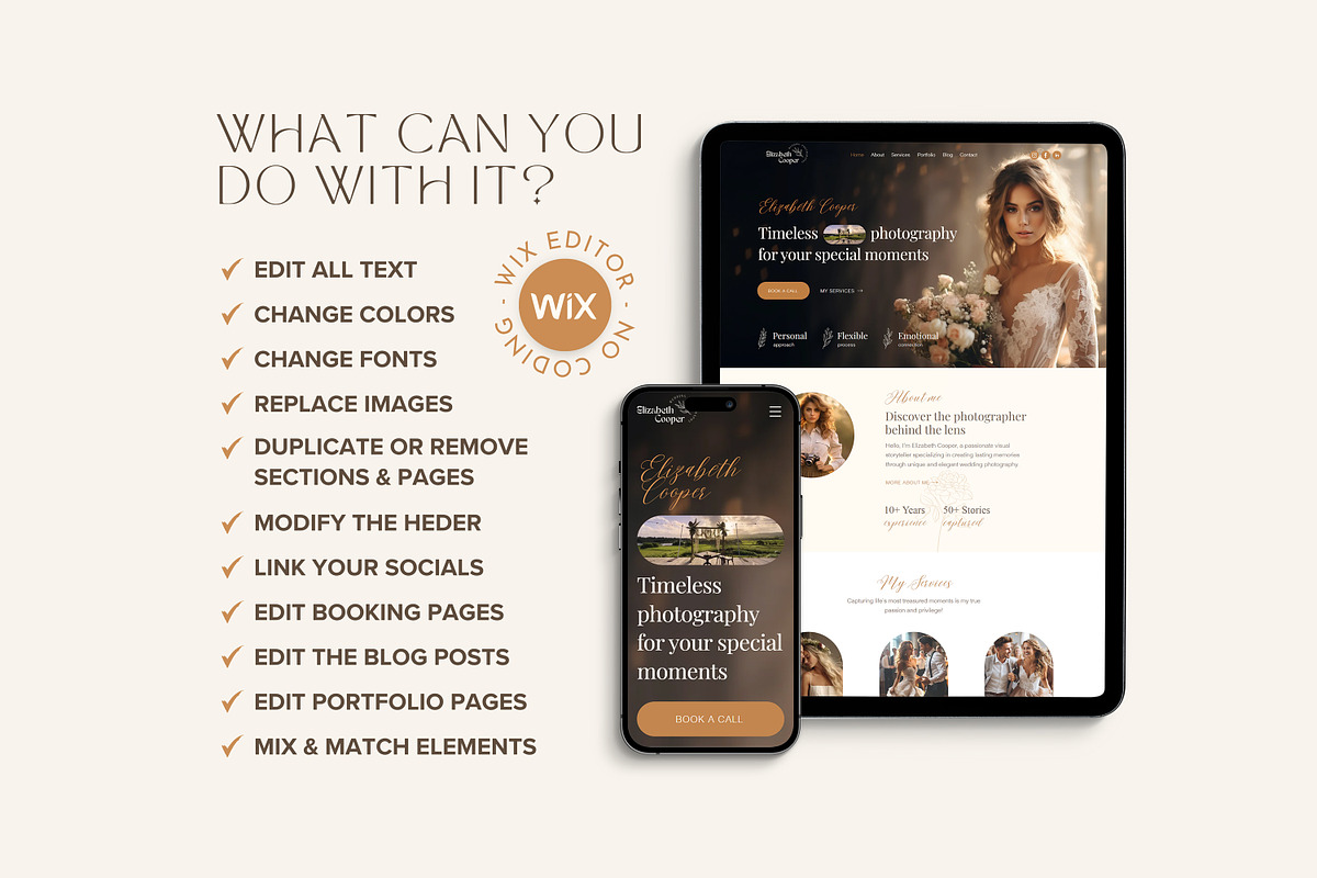 Photography Wix Website Template, a Wix Template by vectorocean (Photo 6 of 11)