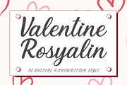 Valentine Rosyalin, a Handwritten Font by Yoga Letter (Thumbnail 1 of 10)