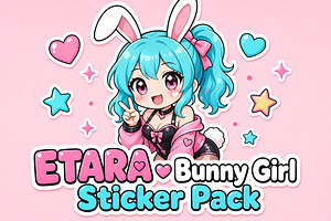 Bunny Girl Stickers — 50 PNG