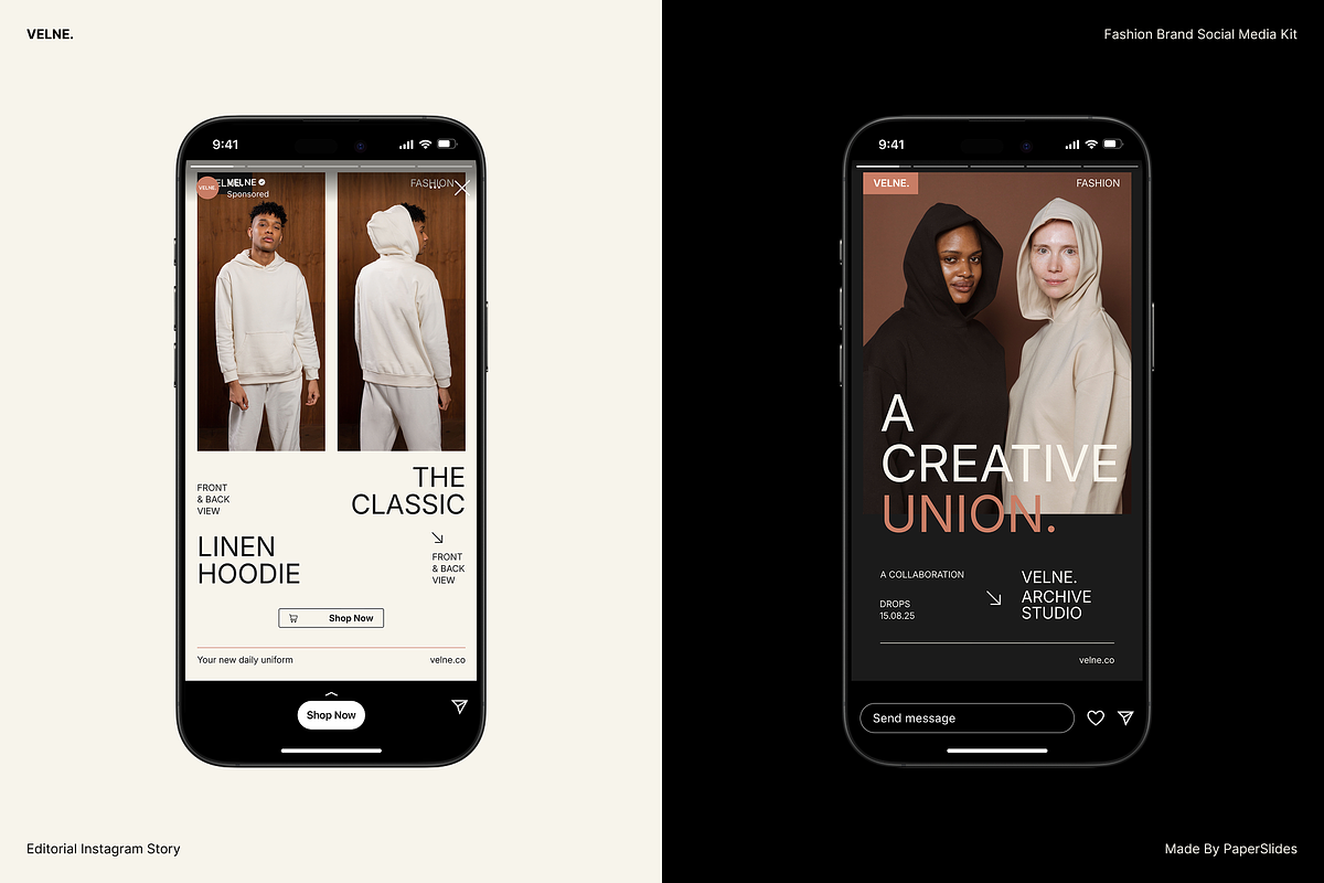 VELNE - Fashion Social Media Kit, a Social Media Template by PaperSlides (Photo 5 of 9)