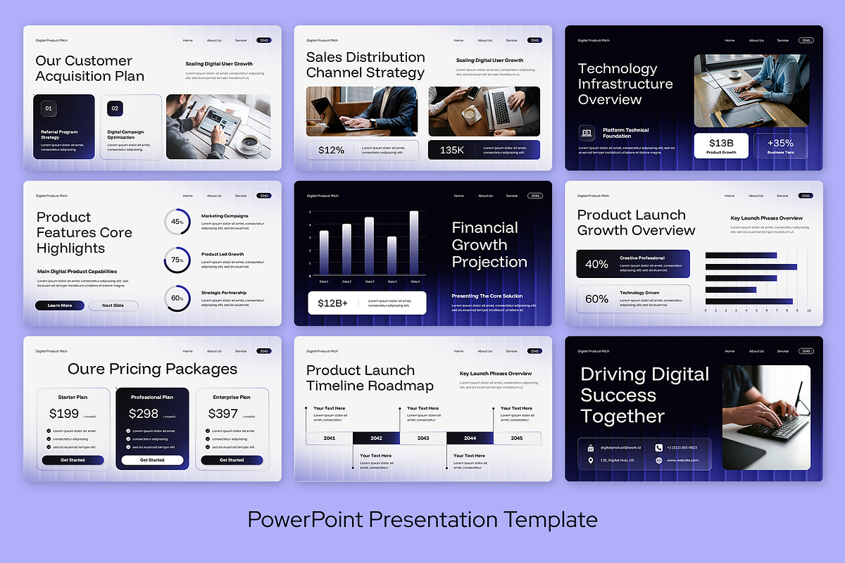 Digital Product Pitch Powerpoint, a Presentation Template by Sixtemp (Photo 3 of 3)