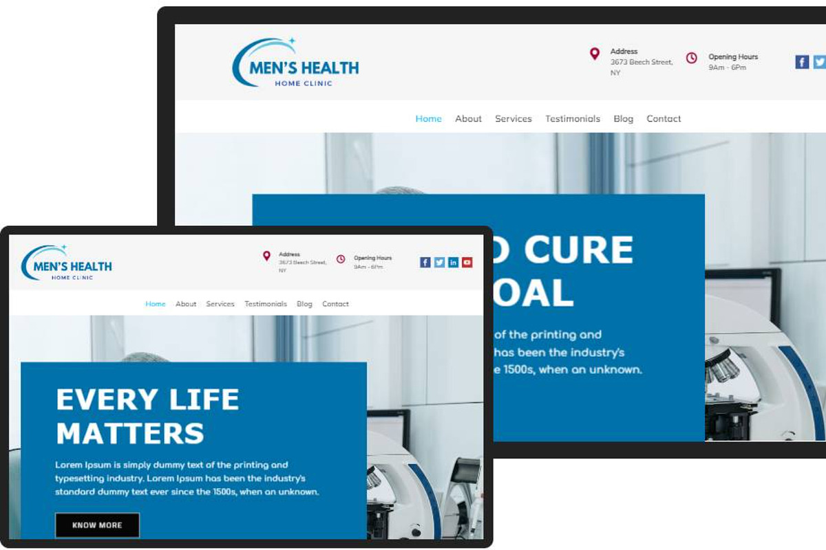 Men's Health WordPress Theme - Health & Medical Template preview 2