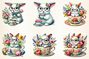 Easter bunny clipart bundle, an Illustration by DreamArtGraphic (Thumbnail 3 of 5)