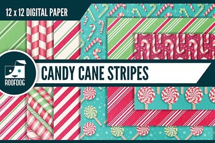 Candy cane stripe digital paper