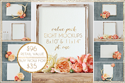 BUNDLE: 8 Mockups 8x10 & 11x14 Pt1, a Print Template by WeLivedHappilyEverAfter (Thumbnail 1 of 6)