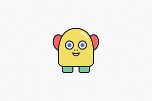 Cute Alien Character, a Decorative Illustration by Vectorium Studio