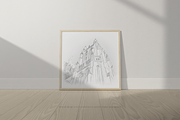 1x1 Square Frame Mockup on Floor, a Household Mockup by Lelu Art Design (Thumbnail 2 of 11)