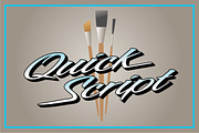 Quick Script, a Script Font by Art And Sign Unlimited (Thumbnail 1 of 2)