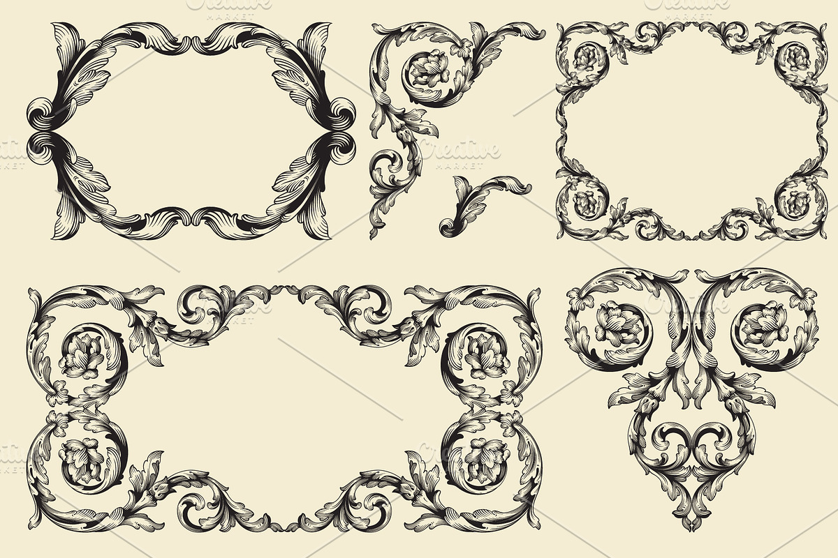 Frames and Borders Decorative vector, a Decorative Illustration by Samira (Photo 2 of 7)