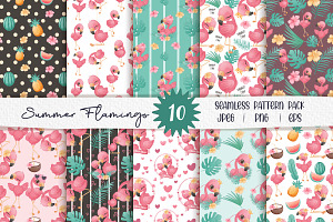 Summer Flamingo Pattern Pack