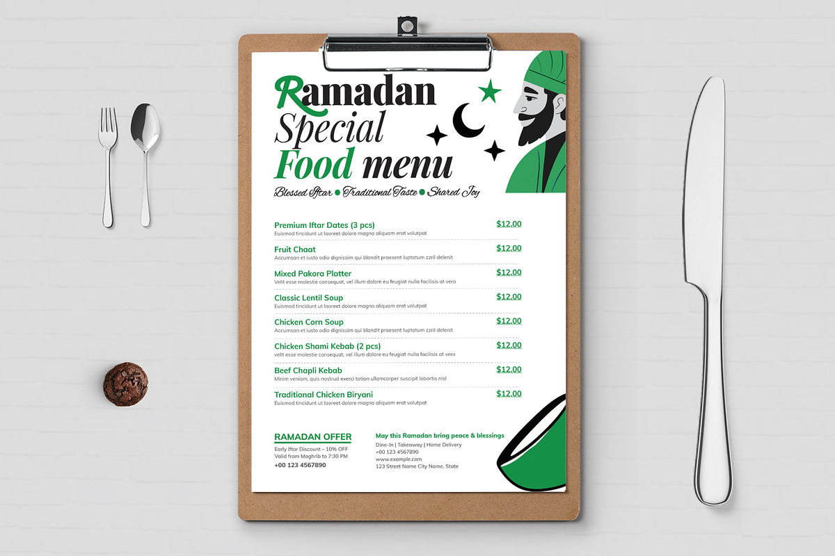 Ramadan Food Menu, a Flyer Template by MightyDesign (Photo 1 of 6)