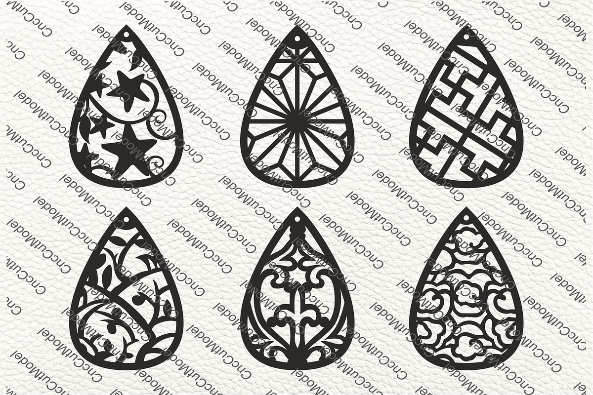 Svg Earrings laser cutting template, a Graphic by CncCutModel (Photo 2 of 3)