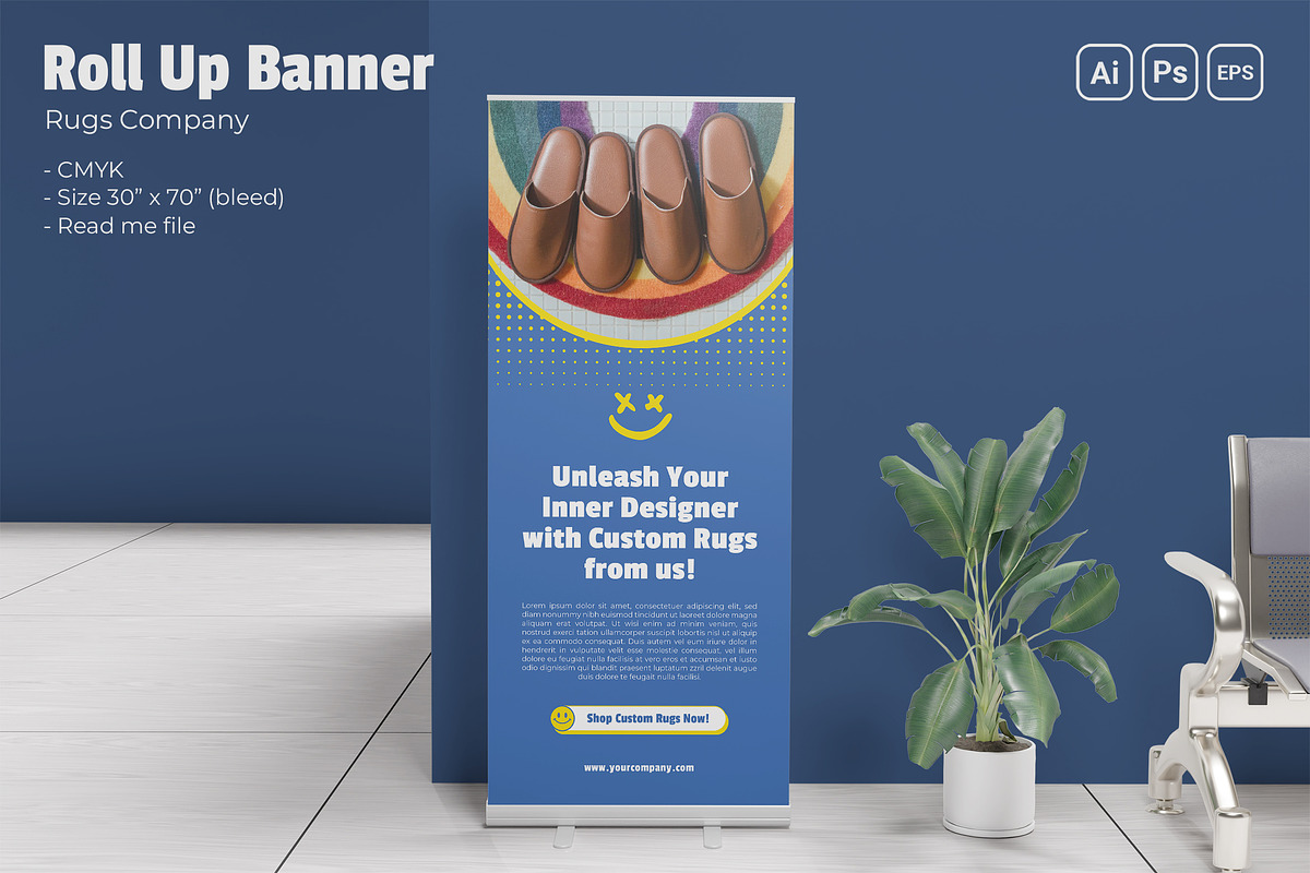 Rugs Company Roll Up Banner, a Print Template by Fannan Studio (Photo 1 of 3)