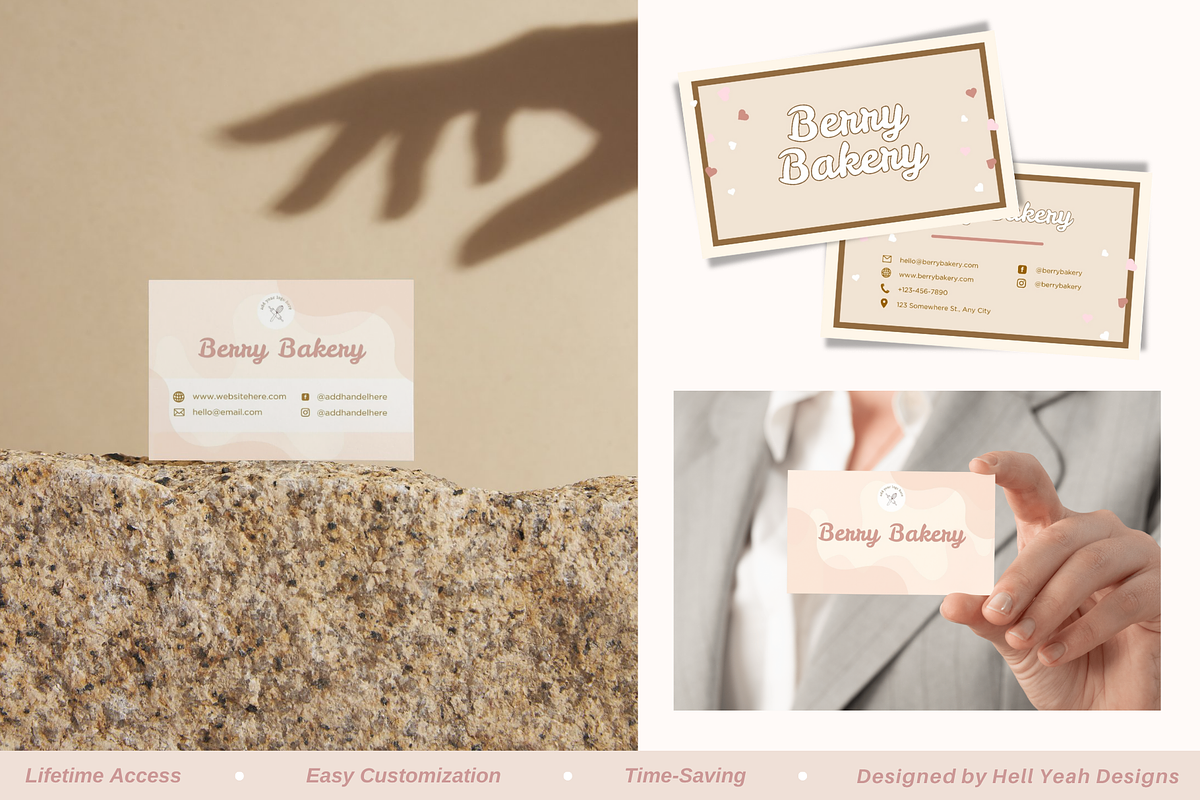 Bakery Business Card Templates, a Stationery Template by Hell Yeah Designs (Photo 3 of 8)