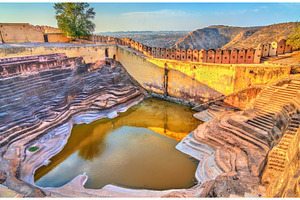Step well of Nahargarh Fort in Jaipur - Rajasthan, India, an Architecture Photo by Leonid Andronov