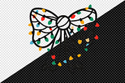 Christmas Light Coquette Bow PNG, an Illustration by Creative Art (Thumbnail 4 of 9)