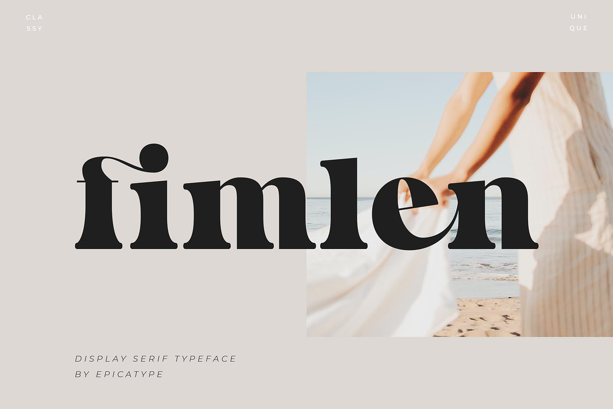 Fimlen - Display Serif, a Serif Font by epicatype (Photo 1 of 9)
