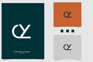 Alphabet Letters Icon Logo CY or YC