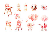 Watercolor Baby Girl Clipart, an Object Graphic by Alena Kurian (Thumbnail 3 of 4)