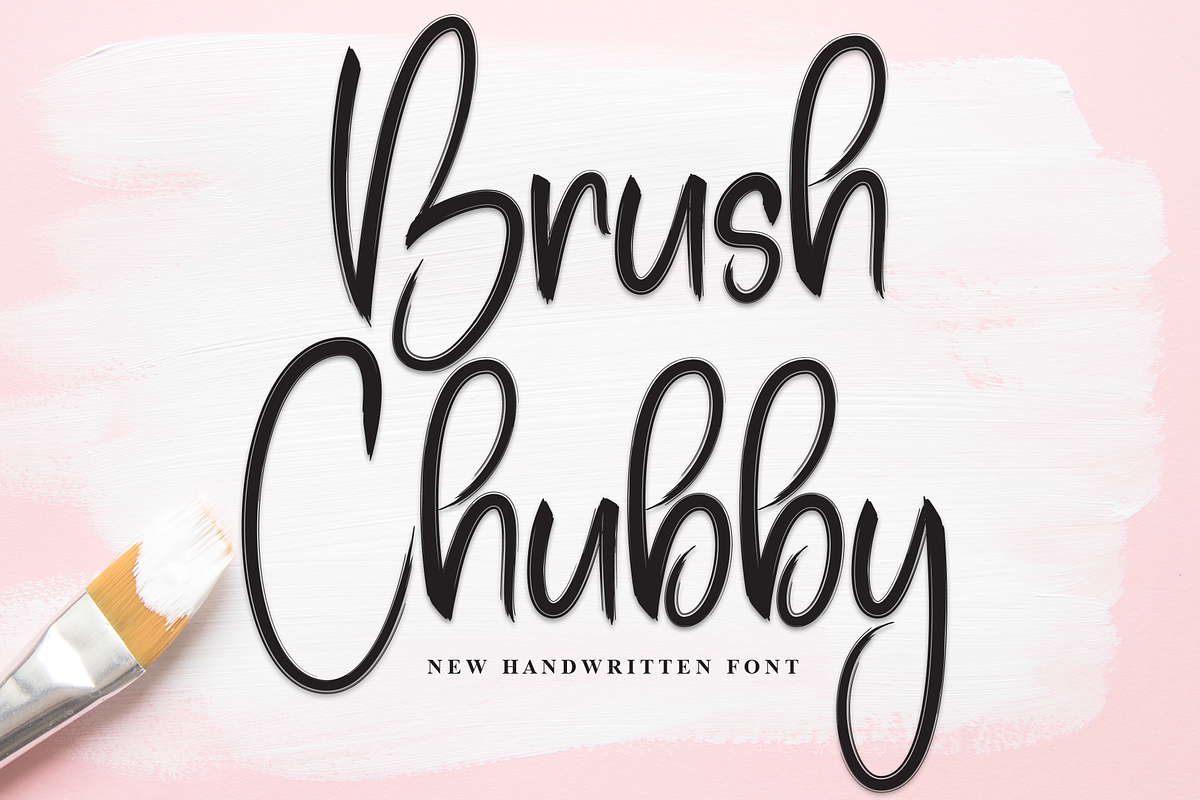 Brush Chubby | Script Font, a Script Font by Scratchones (Photo 1 of 8)