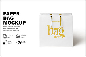 Paper Bag Mockup, an Apparel Mockup by mockupbuys