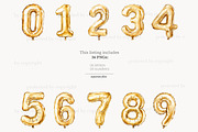 Gold Foil Alphabet Balloon Letters, a Decorative Illustration by GlamArtZhanna (Thumbnail 3 of 5)