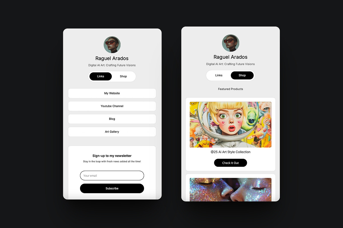 BLOS - Link-In-Bio Carrd Template, a Landing Page Template by PixaSquare (Photo 3 of 3)
