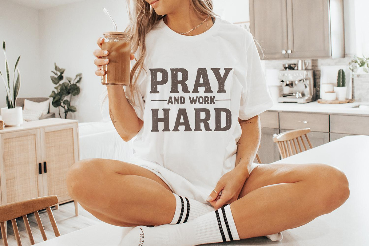 Pray And Work Hard PNG, an Illustration by SharpMarketplace (Photo 9 of 9)