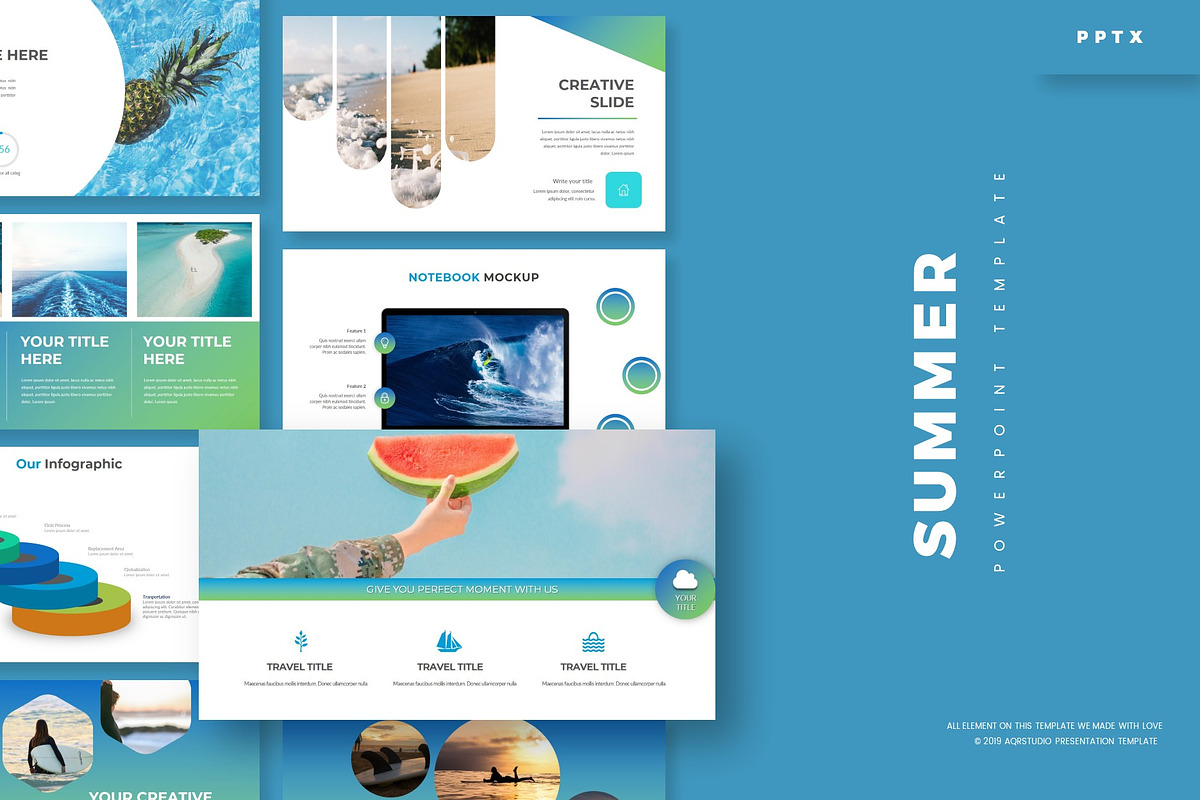 Summer - Powerpoint Template, a Presentation Template by AQR Studio