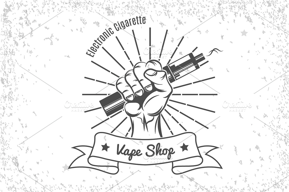 Vintage Emblem Pack  for Vape Shop, a Person Illustration by Vector Market (Photo 1 of 7)