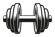 Dumbbell Vector Silhouette, an Object Graphic by Billah Hub (Thumbnail 2 of 3)