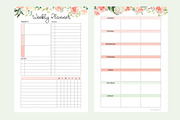 Weekly Planner A5 Inserts, a Stationery Template by EasyLifePlanners (Thumbnail 2 of 5)