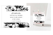 Love Quote Candle Label PSD, a Stationery Template by Marham Labeling Co (Thumbnail 1 of 2)