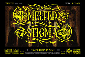 Melted Stigma Typeface, a Serif Font by alit design