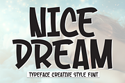 Nice Dream | Script Font, a Script Font by Scratchones (Thumbnail 1 of 8)