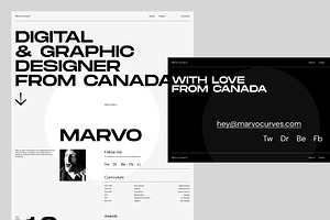 Marvo Portfolio Figma Template