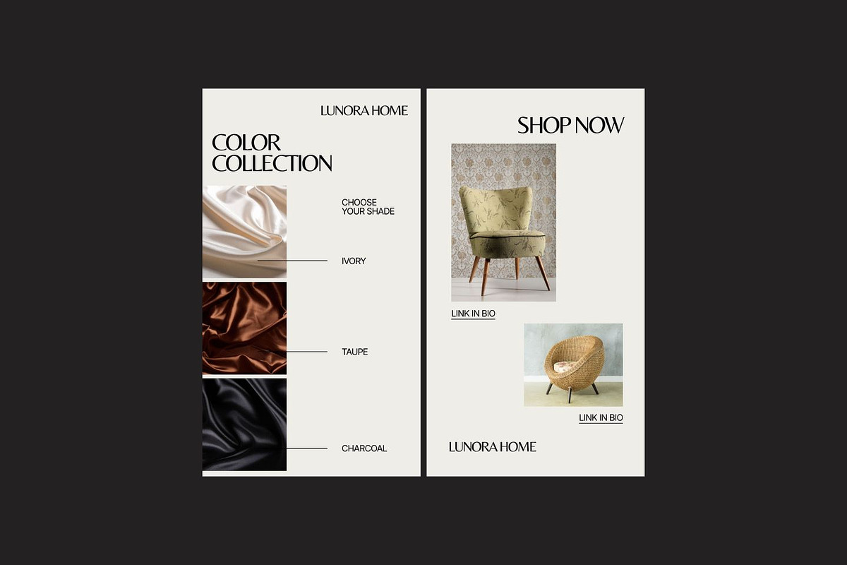 LUNORA — Editorial Furniture IG Kit, a Social Media Template by ShowUp! Studio (Photo 6 of 6)