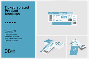 Ticket Mockup Isolated