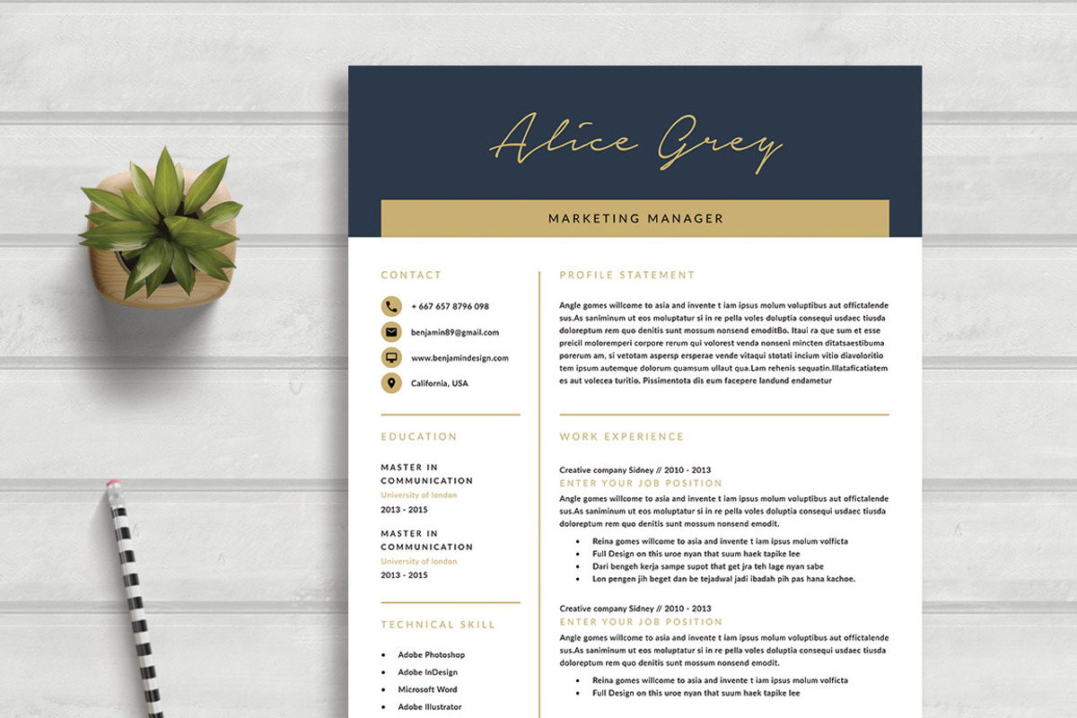 Resume Template/CV Template, a Resume Template by Symie Design (Photo 1 of 7)