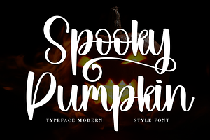 Spooky Pumpkin | Script Font, a Handwritten Font by Scratchones