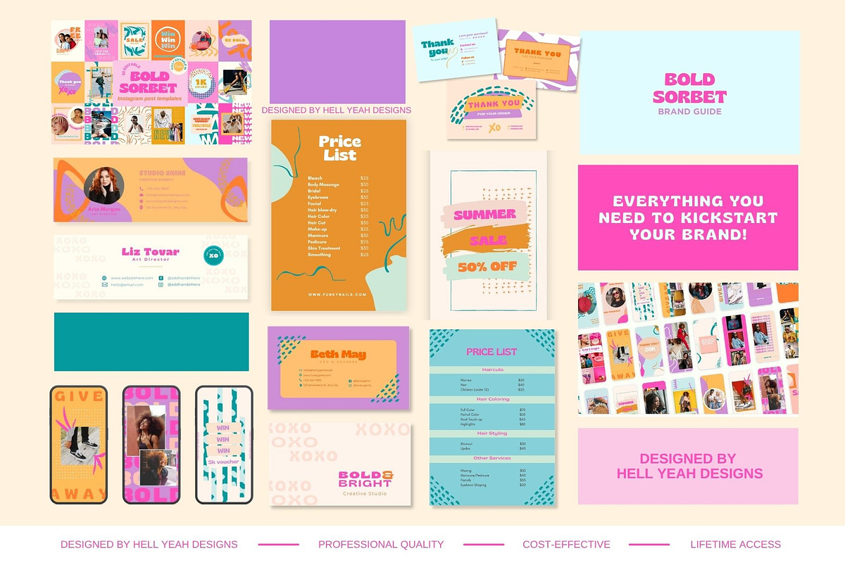 Bold Branding Starter Kit Templates, a Branding & Logo Template by Hell Yeah Designs (Photo 6 of 18)