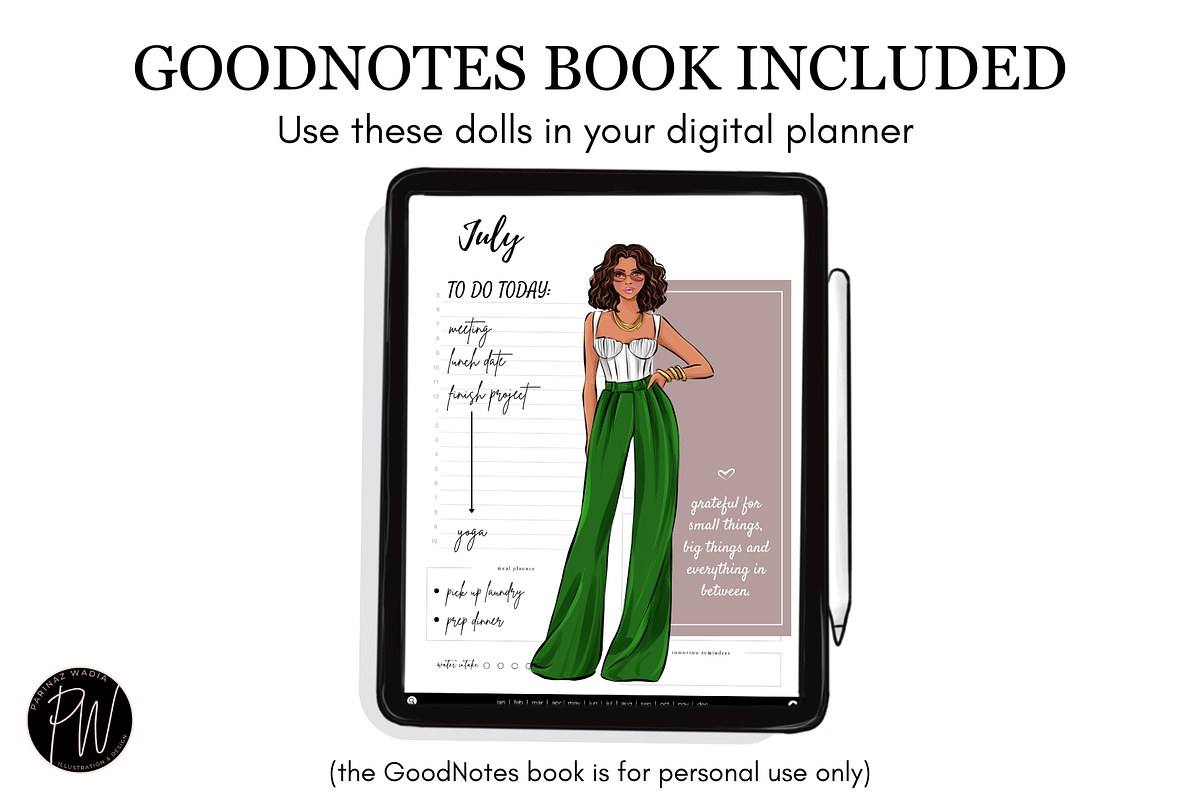 Fashion Girl 57 clipart png, an Illustration by Parinaz Wadia Design (Photo 7 of 9)